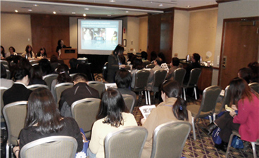 Korean booth area of the ACTFL conference