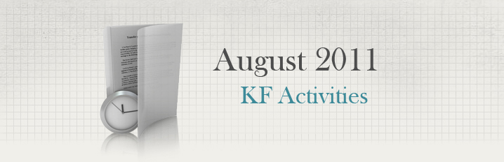 August 2011 KF Activities