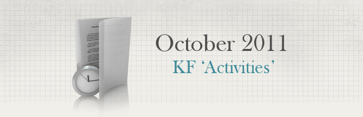 October 2011 KF Activities