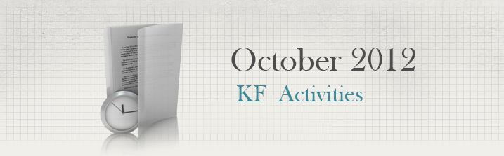 October 2012 KF Activities