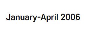 January-April 2006